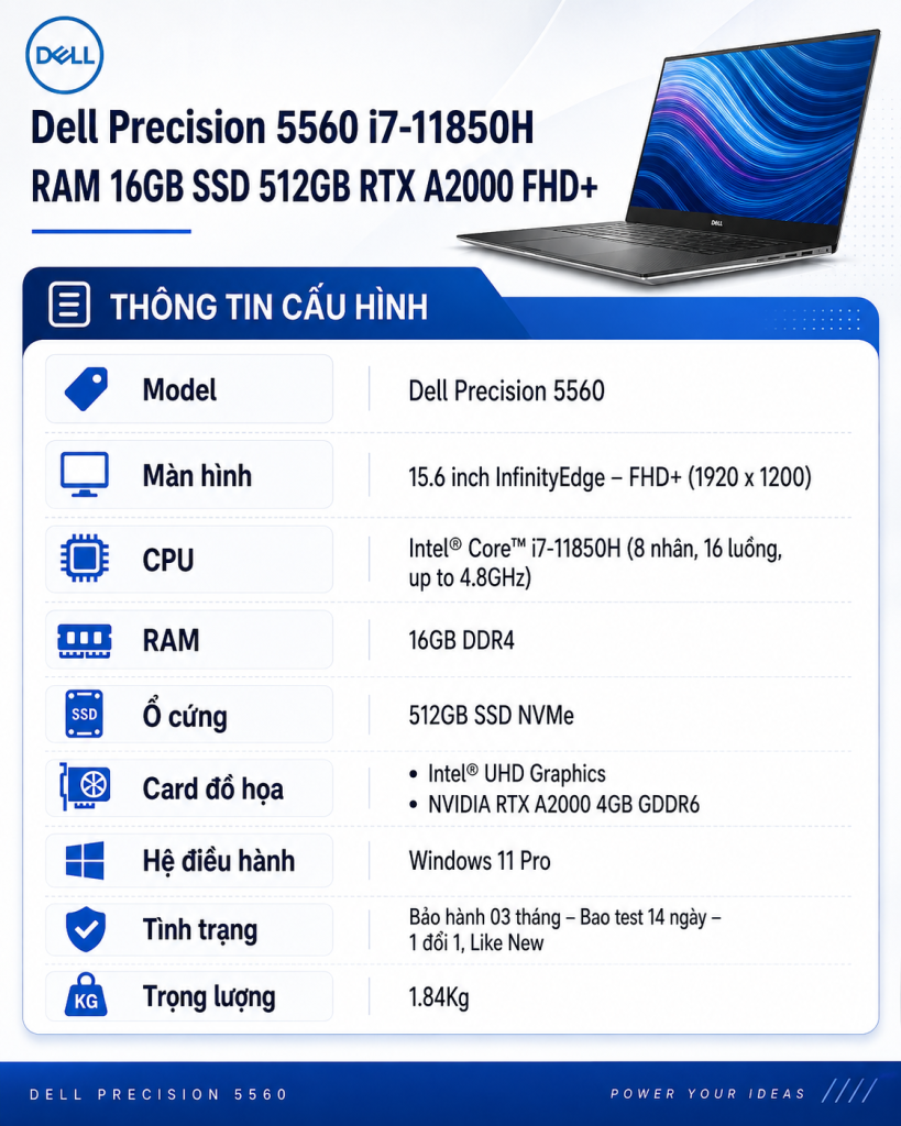 Precision 5560 RTX A2000